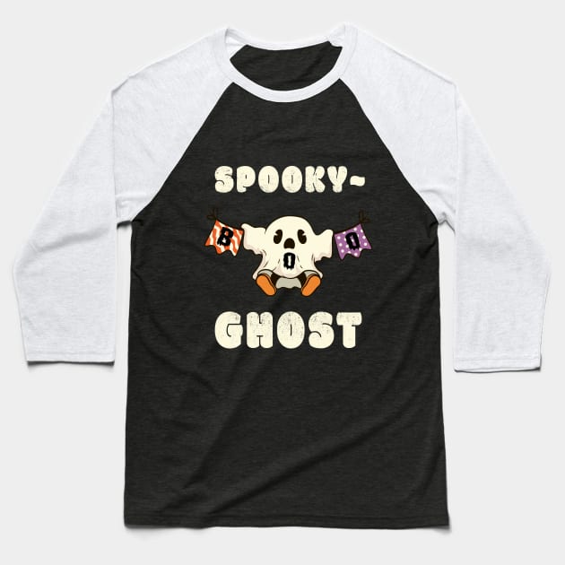 Spooky boo ghost Baseball T-Shirt by Giraroad